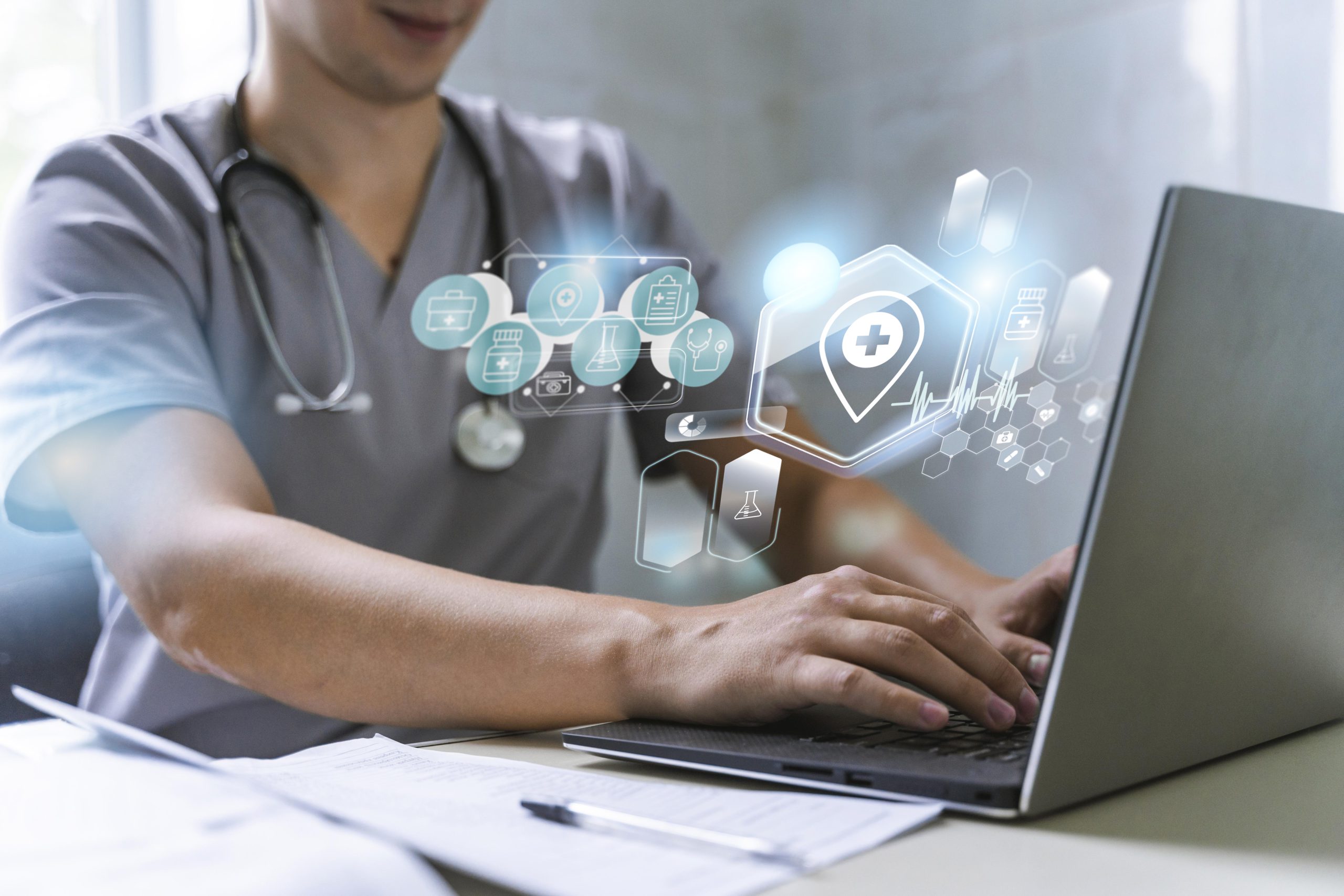 medical-banner-with-doctor-working-laptop medical-banner-with-doctor-working-laptop