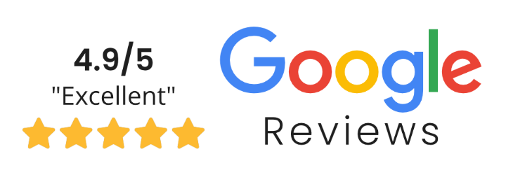 4.9 star average rating on Google reviews