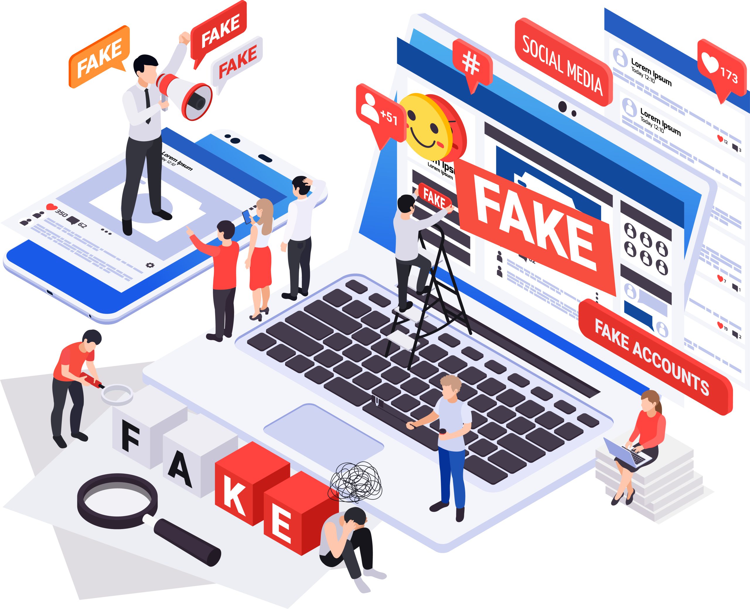 Fake news disinformation propaganda isometric composition with laptop and smartphone with social networks spreading false information vector illustration SSUCv3H4sIAAAAAAACA01RTWvDMAz9K8bnsA92y3V0g8GgbLuVHVRbTUUdy1hOslLy3ycn7dhNz3qSnt+72D0IOdteLIUwSMlQiKNtHxuLngpngmDbh7mxUqAMgqJcRQ4Kdtpd8G3J7lLfbWu3yCmg1aFhr/CdxGEIEJEHsXNzo32hO0YO3J3/qM/cp6FgVtp3Y6HD6M71op7MGBAWATttnSZl9Vc1I3nktYTBUy3tyA6C9p+qWv0Z9/W1y5CO5DKNmCv2KE4L+wInNBEnMZ6E4oFzvzhhUuYEHUQPhoR7LJmccaqShRbCROVoAqTCySjNSA+5pCNHXFvCTj3U3WXifBIjKSN4ip05qD40/4+N6NRy8z+KO7PRHGAf0Gy2n8uFD4welRXN2/bVrNNqYPmpntrmau66S+49Oq6rxpoHnzTaeZ5/AV+bdjP4AQAA