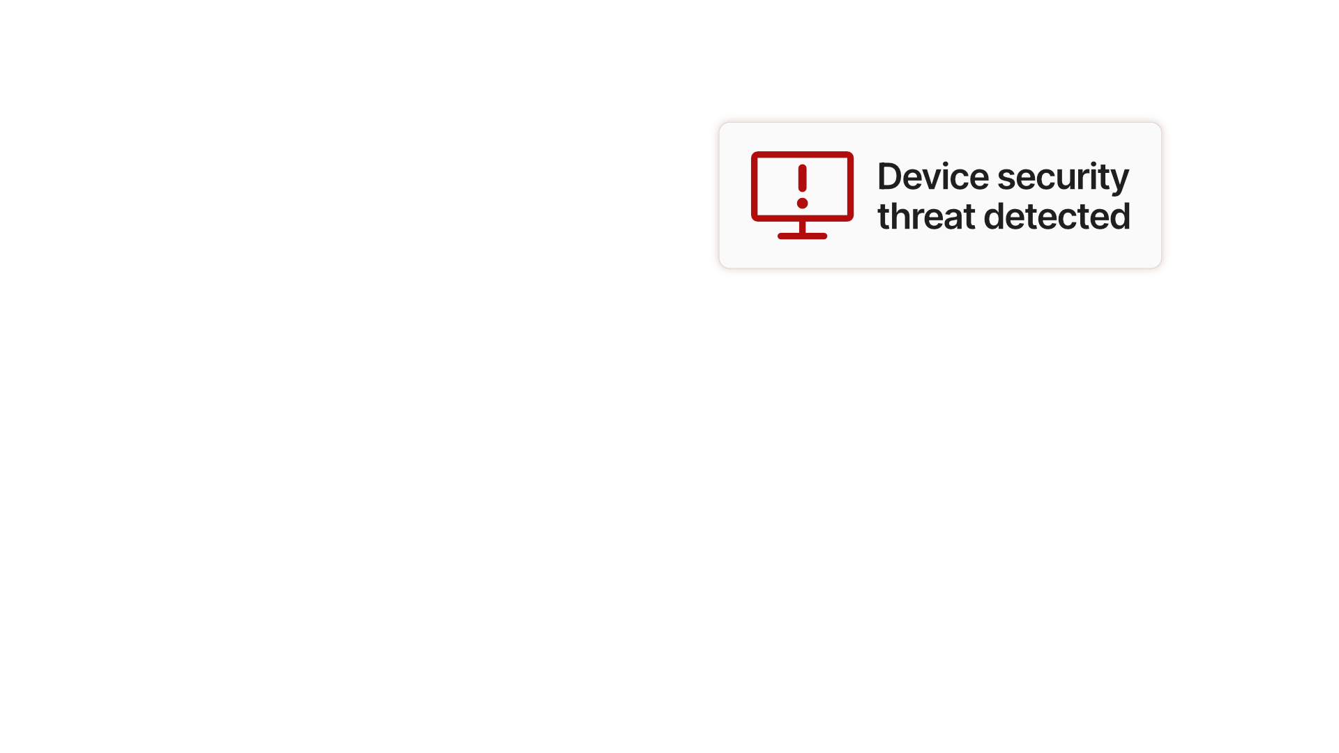 Device security threat alert